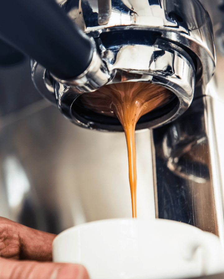 Durham Coffee Barista pulling a coffee shot